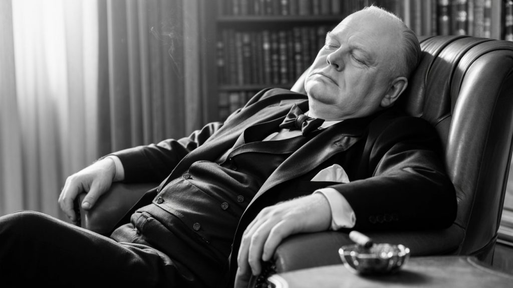 уинстон черчиль дремлет в кресле